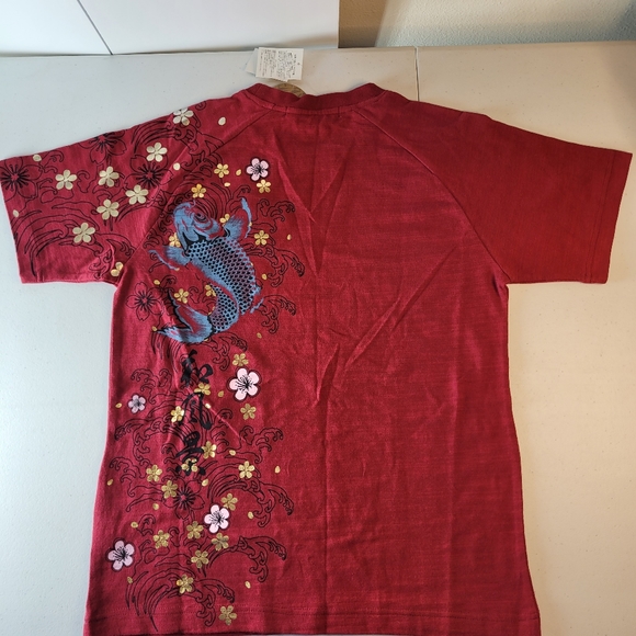 Bullet Noise Limited Edition Custom T-shirt Japanese Embroidered Koi Fish Size M - Picture 4 of 6